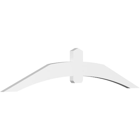 Ekena Millwork Archdale Architectural Grade PVC Gable Bracket, 84"W x 17 1/2"H x 2"D x 6"F, 5/12 Pitch GBP084X18X0206ARC00